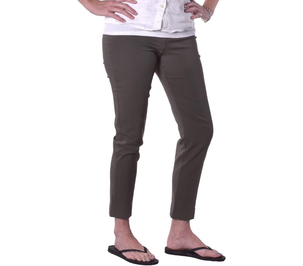 Pull-On Ankle Pants Olive