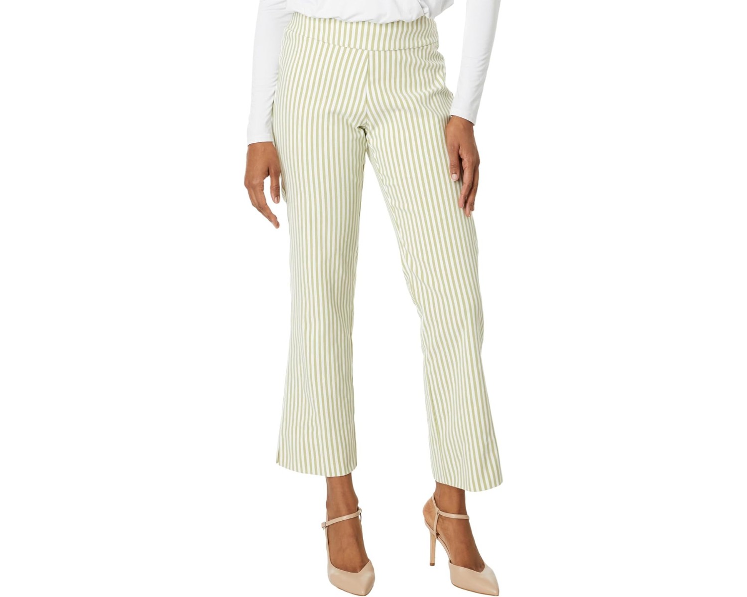 Pull-On Denim Ankle Pants