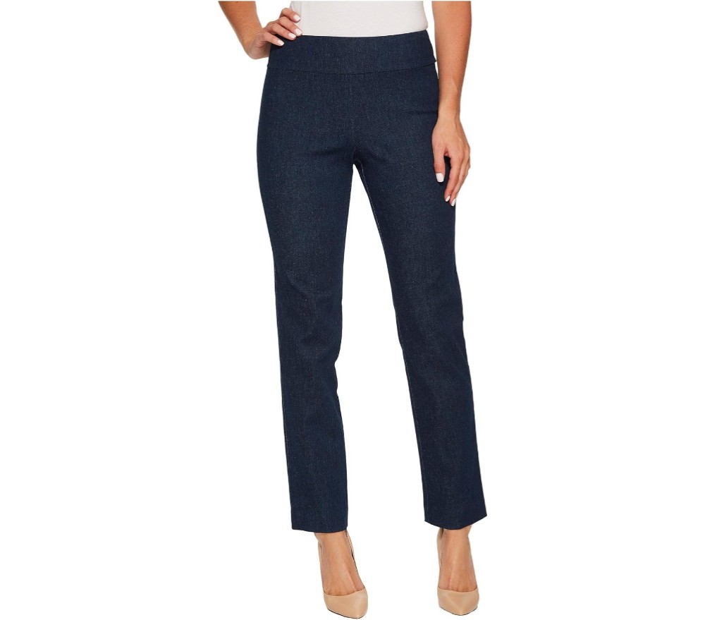 Pull-On Denim Ankle Pants